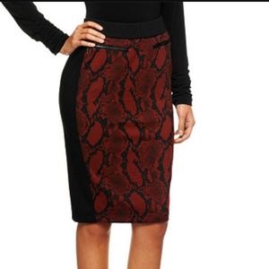 Kris Jenner snakeskin print pencil skirt XS, S, XL